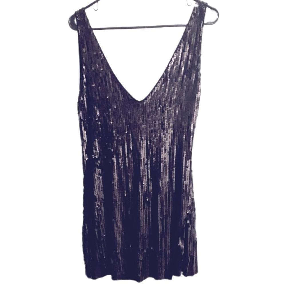 Free People Intimately Long Sequined V Neck
